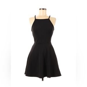 Divided H&M black ribbed dress with spaghetti straps